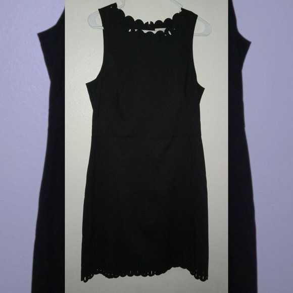 white christmas dresses Lavish Laser Cut Zip Dress Black / M (US 4) main image 1